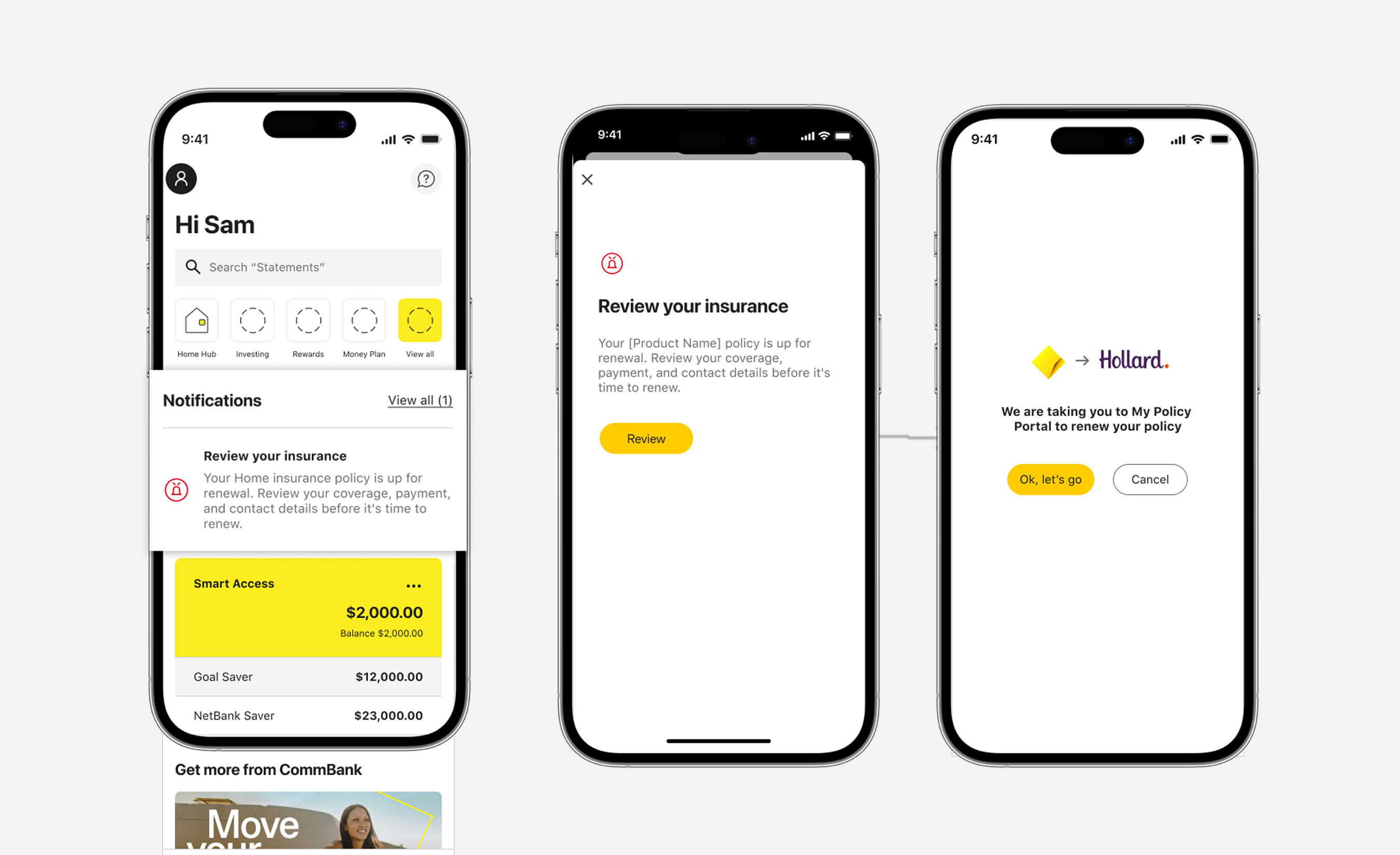 CommBank insurance renewal final solution visual 1