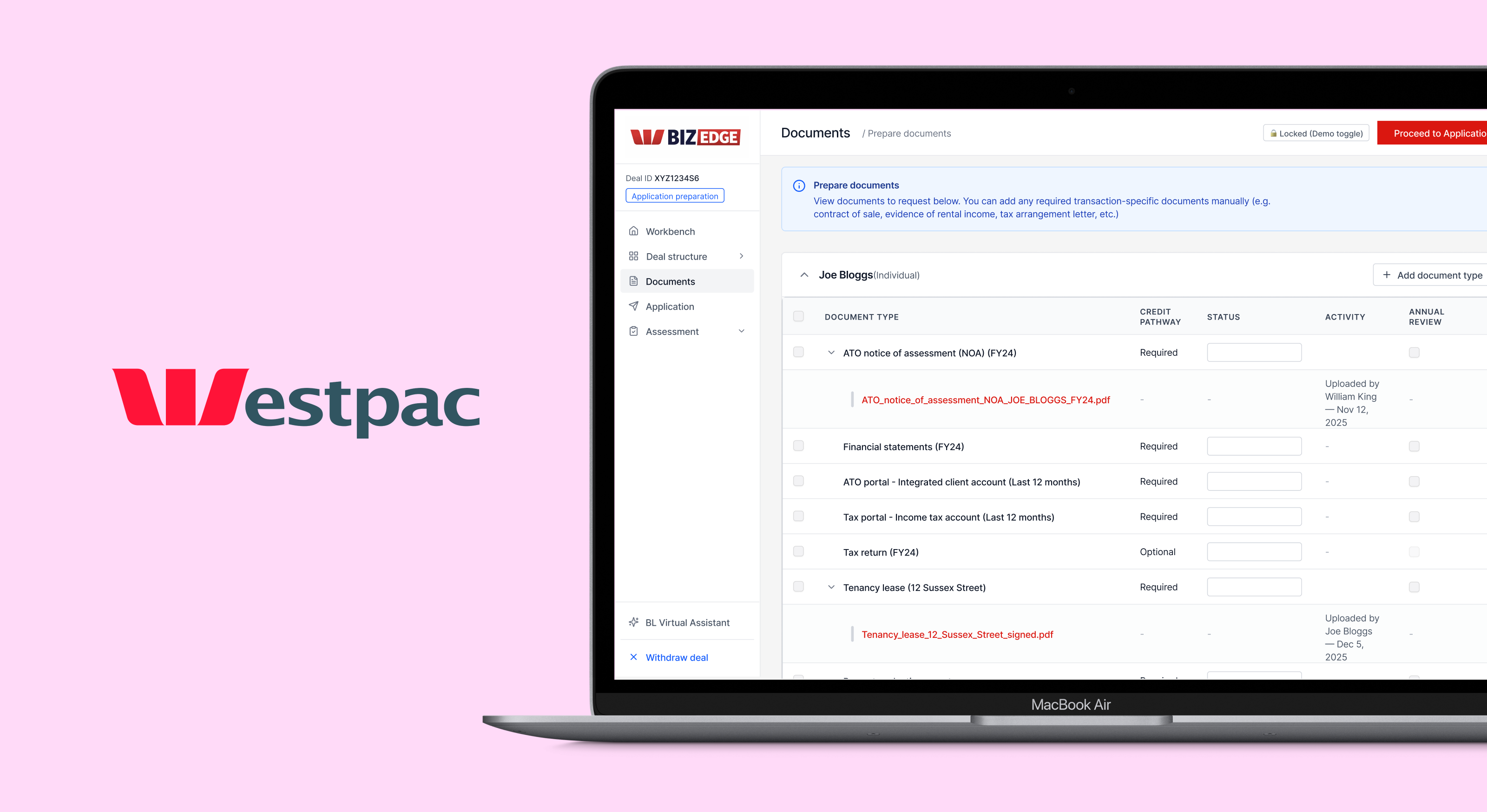 Westpac Document Manager hero visual